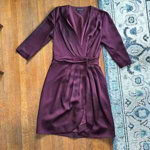 Banana republic cocktail 3/4 sleeve purple dress